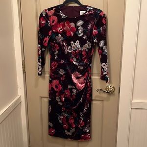 Eliza J floral velvet dress